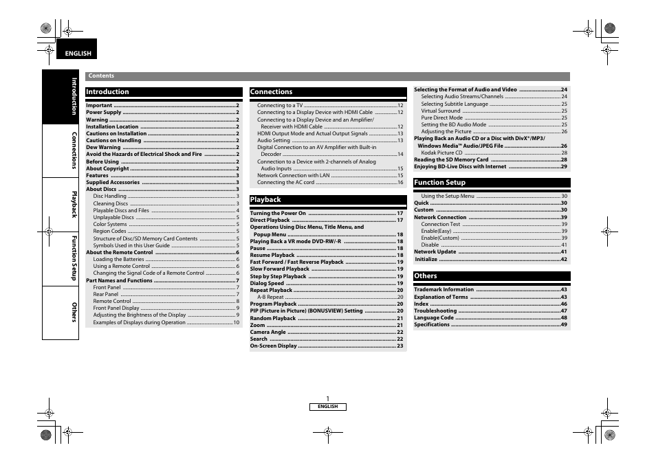 Marantz 541110331126M User Manual | Page 4 / 53