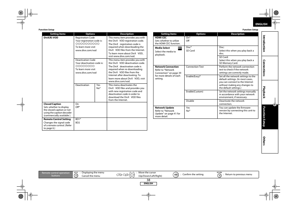 Services. refer to “divx(r) vod | Marantz 541110331126M User Manual | Page 41 / 53