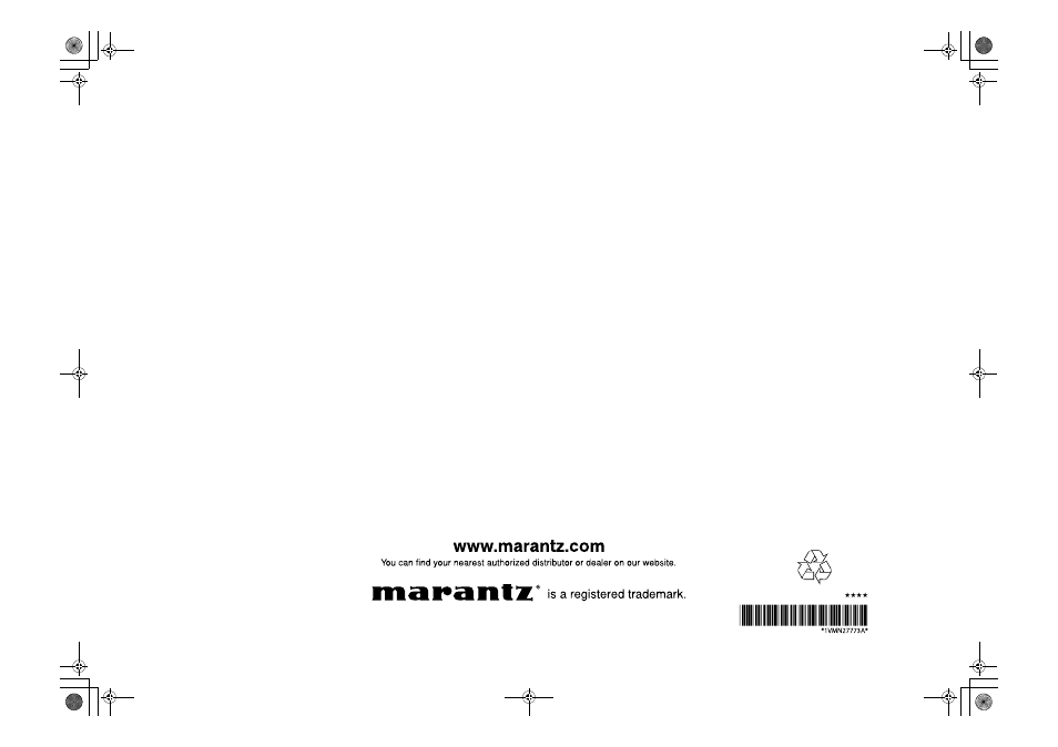 Marantz 541110331126M User Manual | Page 53 / 53