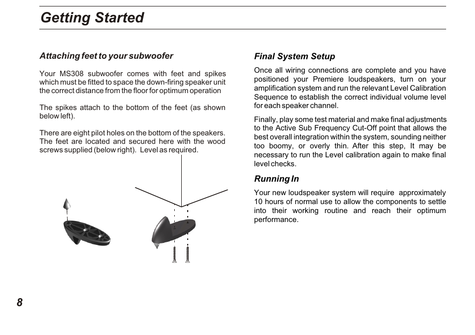 Getting started | Marantz MS308 User Manual | Page 8 / 12