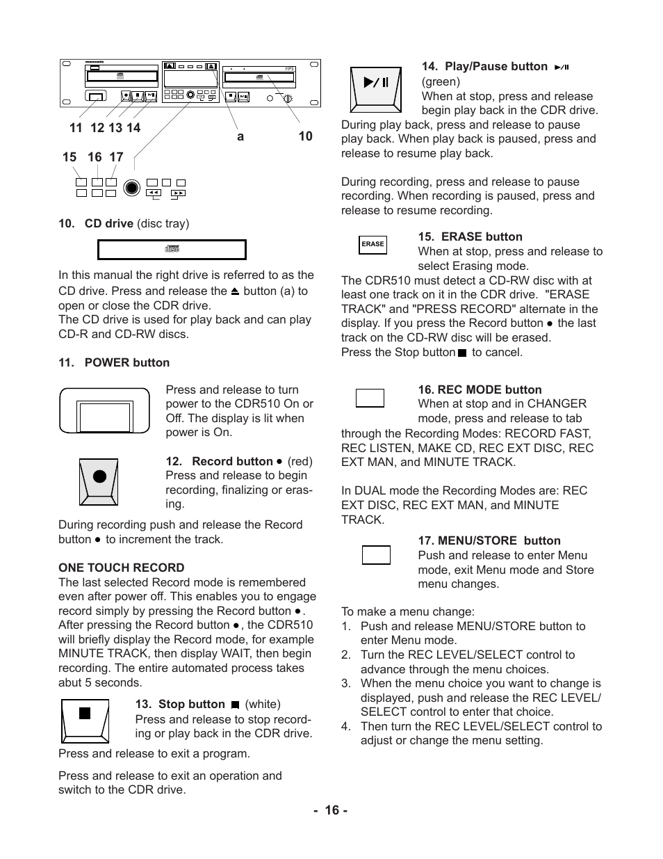 A 10 | Marantz CDR510 User Manual | Page 16 / 57