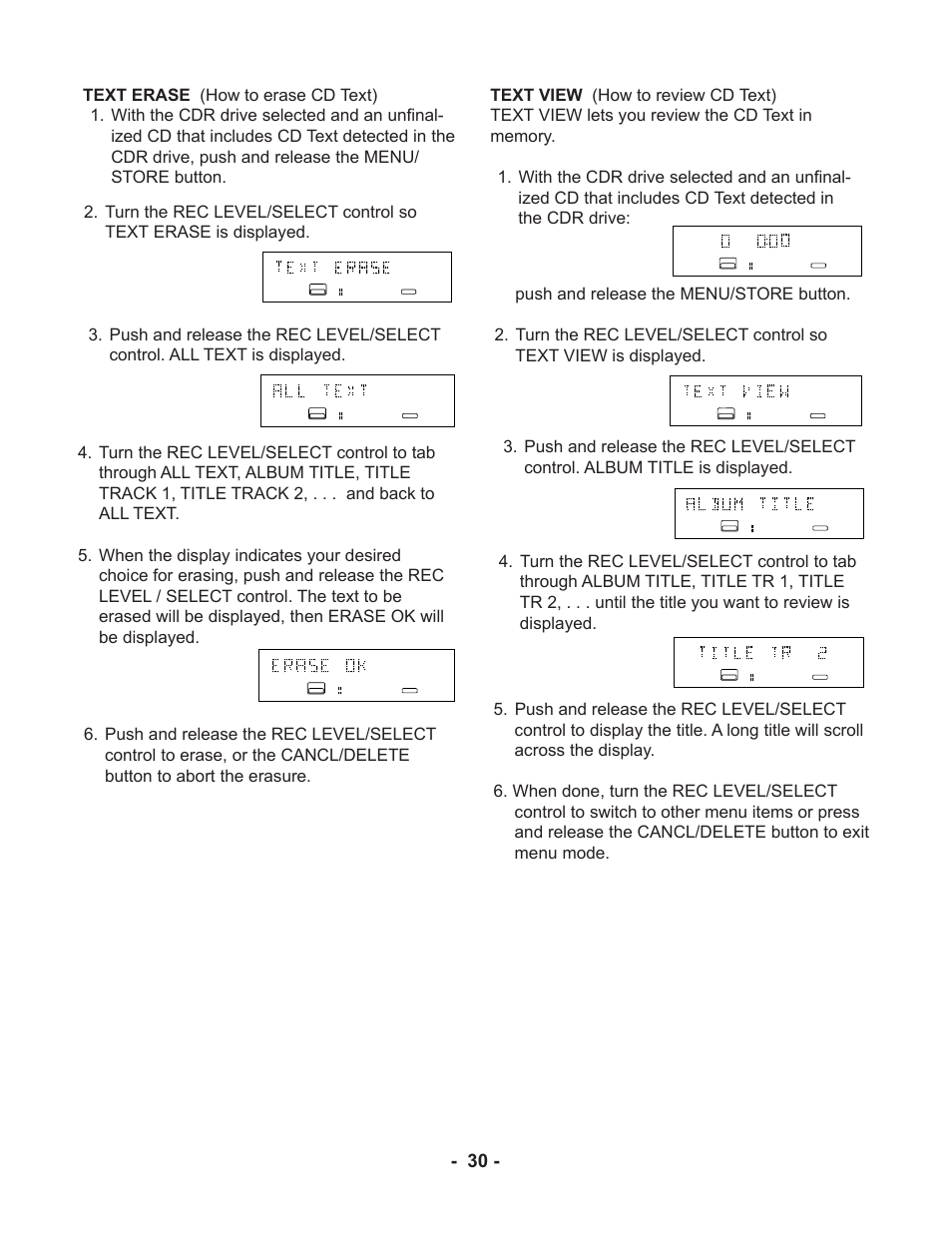 Marantz CDR510 User Manual | Page 30 / 57