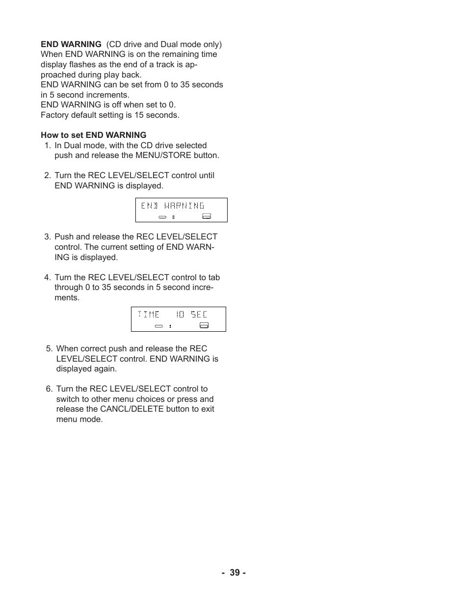 Marantz CDR510 User Manual | Page 39 / 57