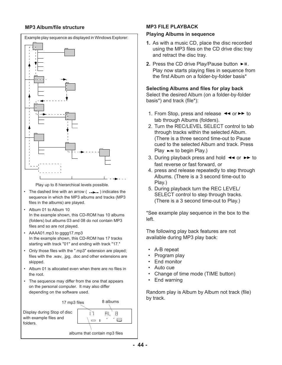 Marantz CDR510 User Manual | Page 44 / 57