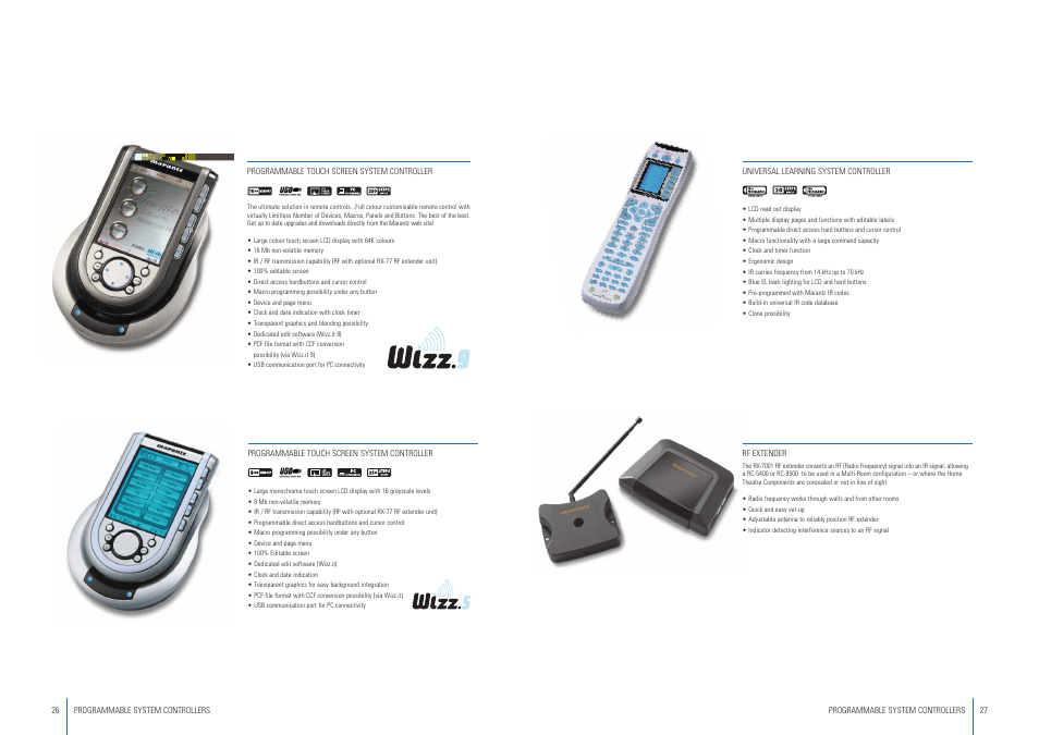 Rc-5400, Rx-7001, Rc-9500 | Rc-1400 | Marantz Home Theatre 2007 User Manual | Page 14 / 19