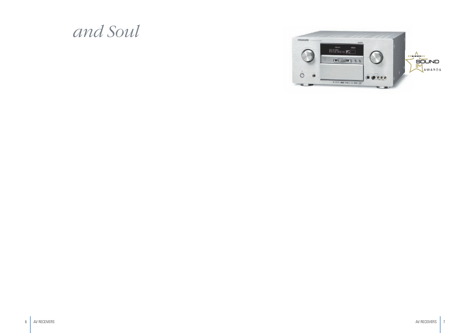 Heart and soul | Marantz Home Theatre 2007 User Manual | Page 4 / 19