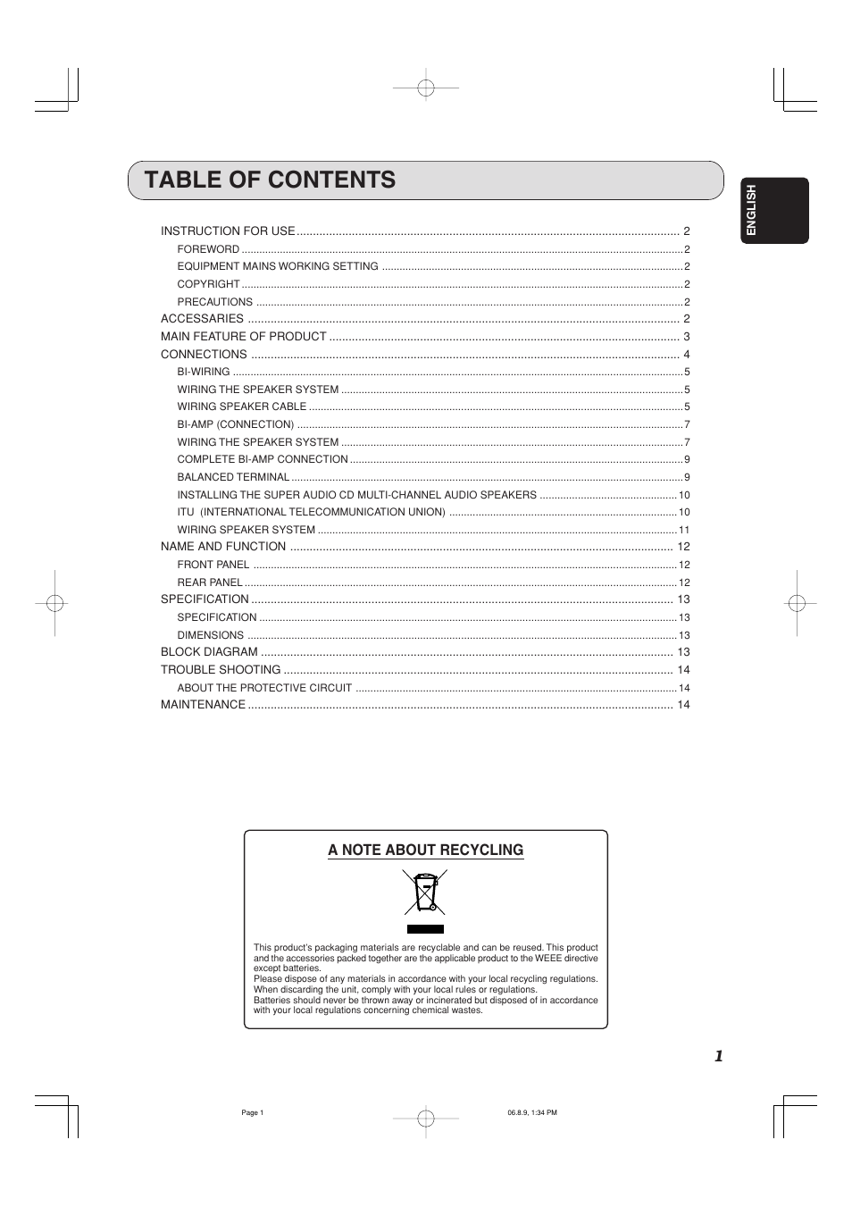 Marantz MA-9S2 User Manual | Page 5 / 19