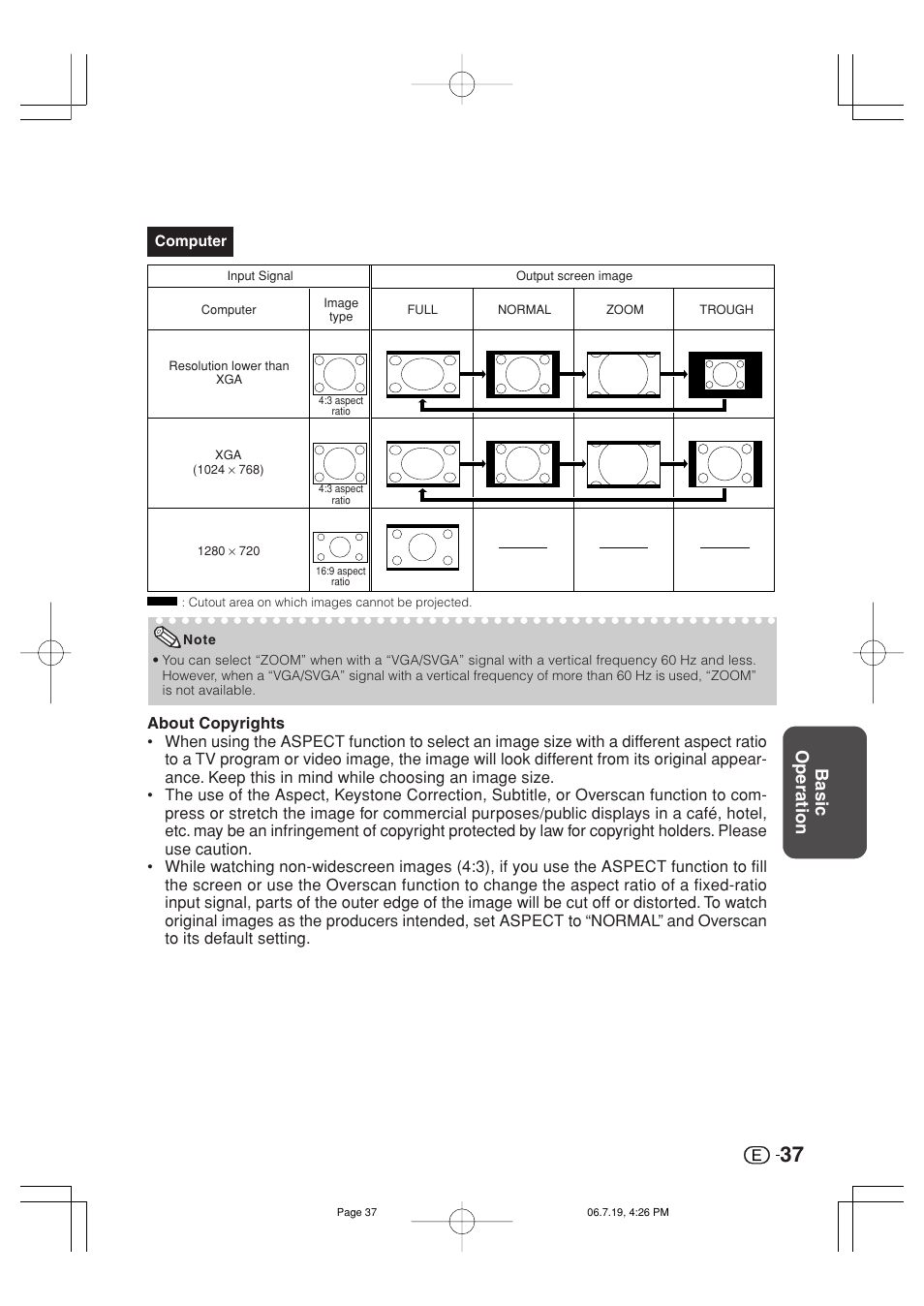 Basic operation | Marantz VP4001 User Manual | Page 38 / 66