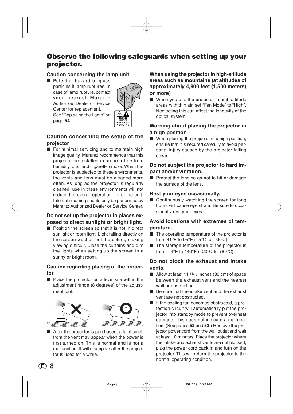 Marantz VP4001 User Manual | Page 9 / 66