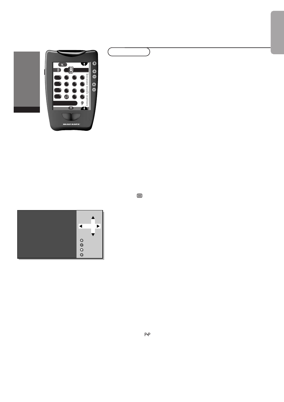 Teletext, English, About easy text | Switch teletext on and off, Select a teletext page, Quickly run through the teletext pages, Select the previously selected txt page | Marantz MAR0076 User Manual | Page 18 / 28