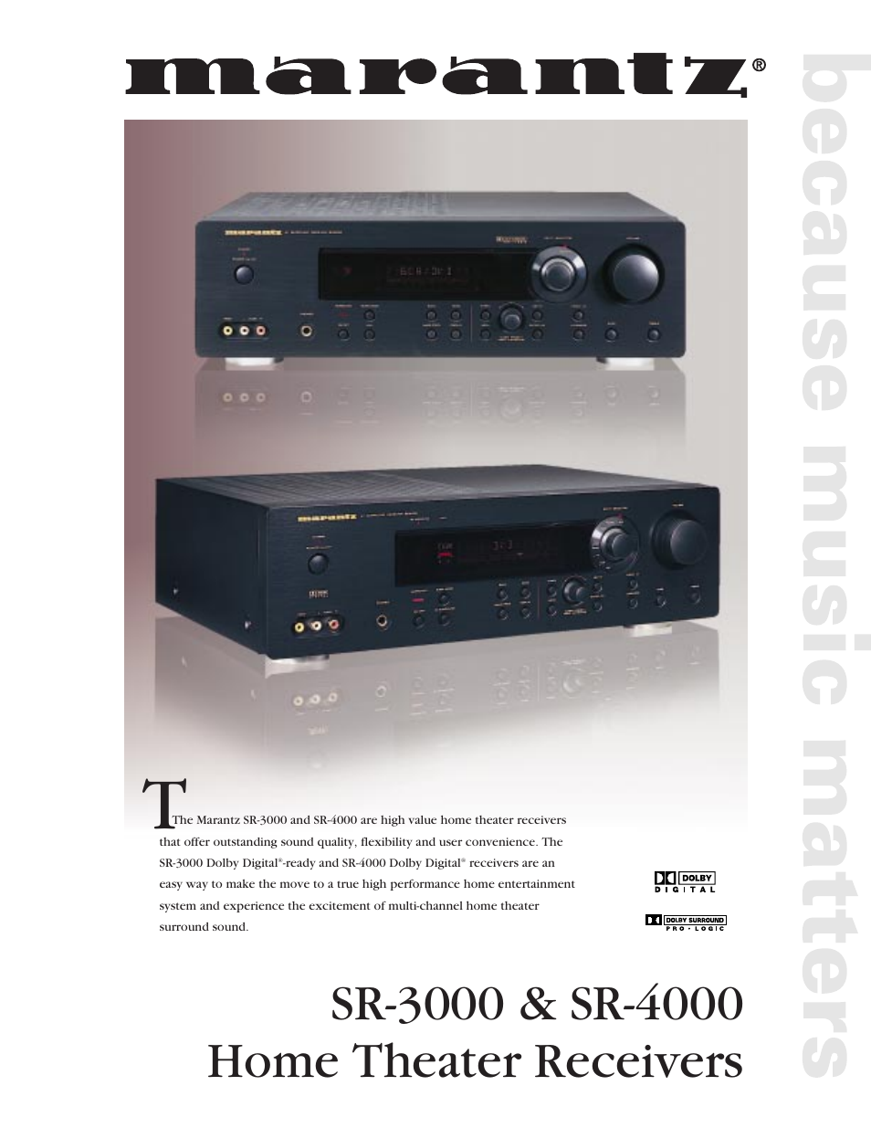 Marantz SR-3000 User Manual | 1 page