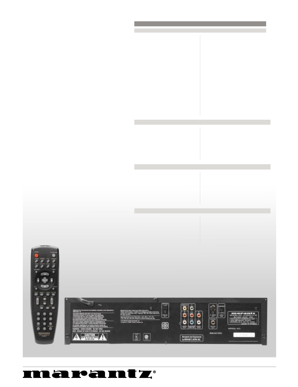 Marantz VC5200 User Manual | Page 2 / 2