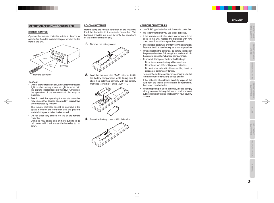 Marantz SR4003 User Manual | Page 7 / 50