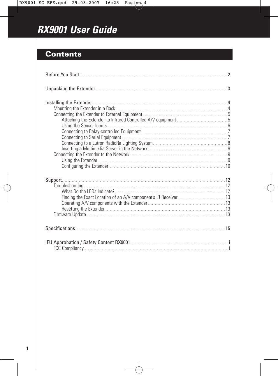 Marantz RX9001 User Manual | Page 4 / 25