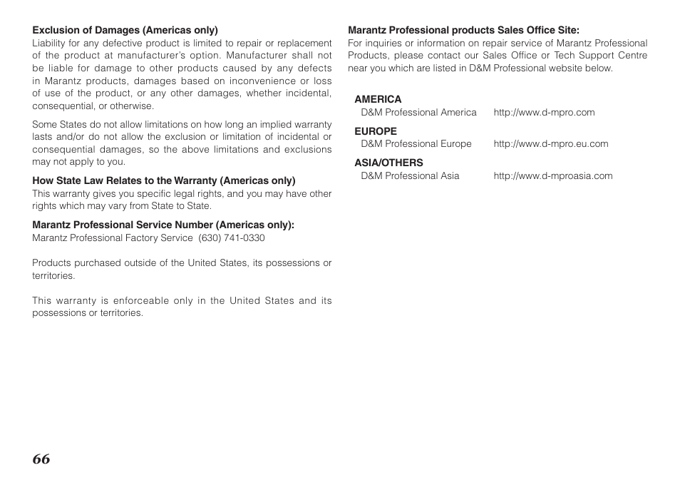 Marantz Professional PMD661 User Manual | Page 75 / 76