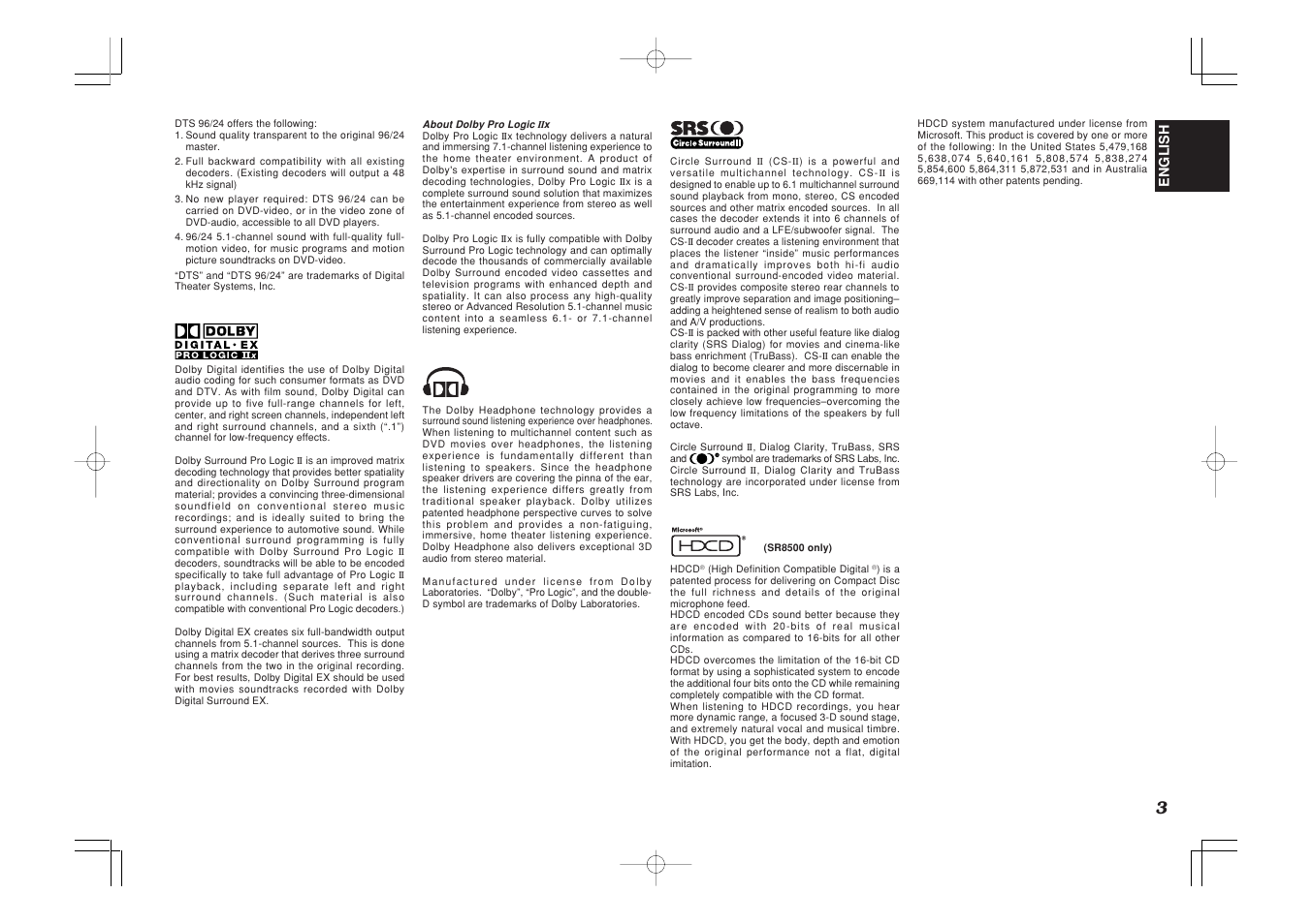 Marantz SR7500 User Manual | Page 7 / 58