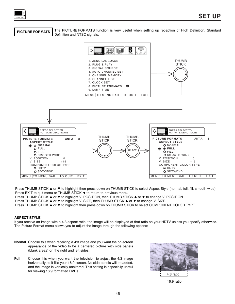 Set up | Marantz DL5500 User Manual | Page 46 / 92