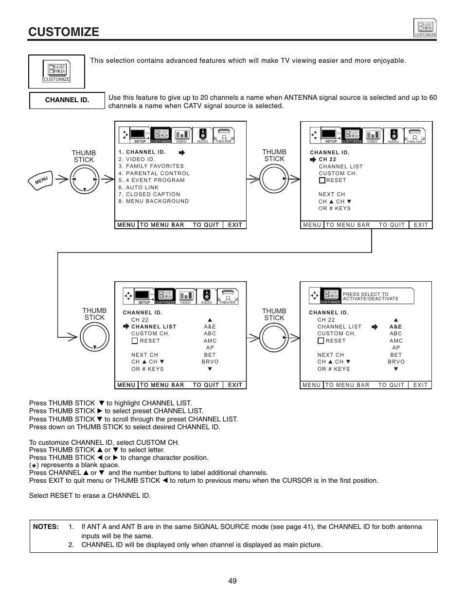 Customize | Marantz DL5500 User Manual | Page 49 / 92