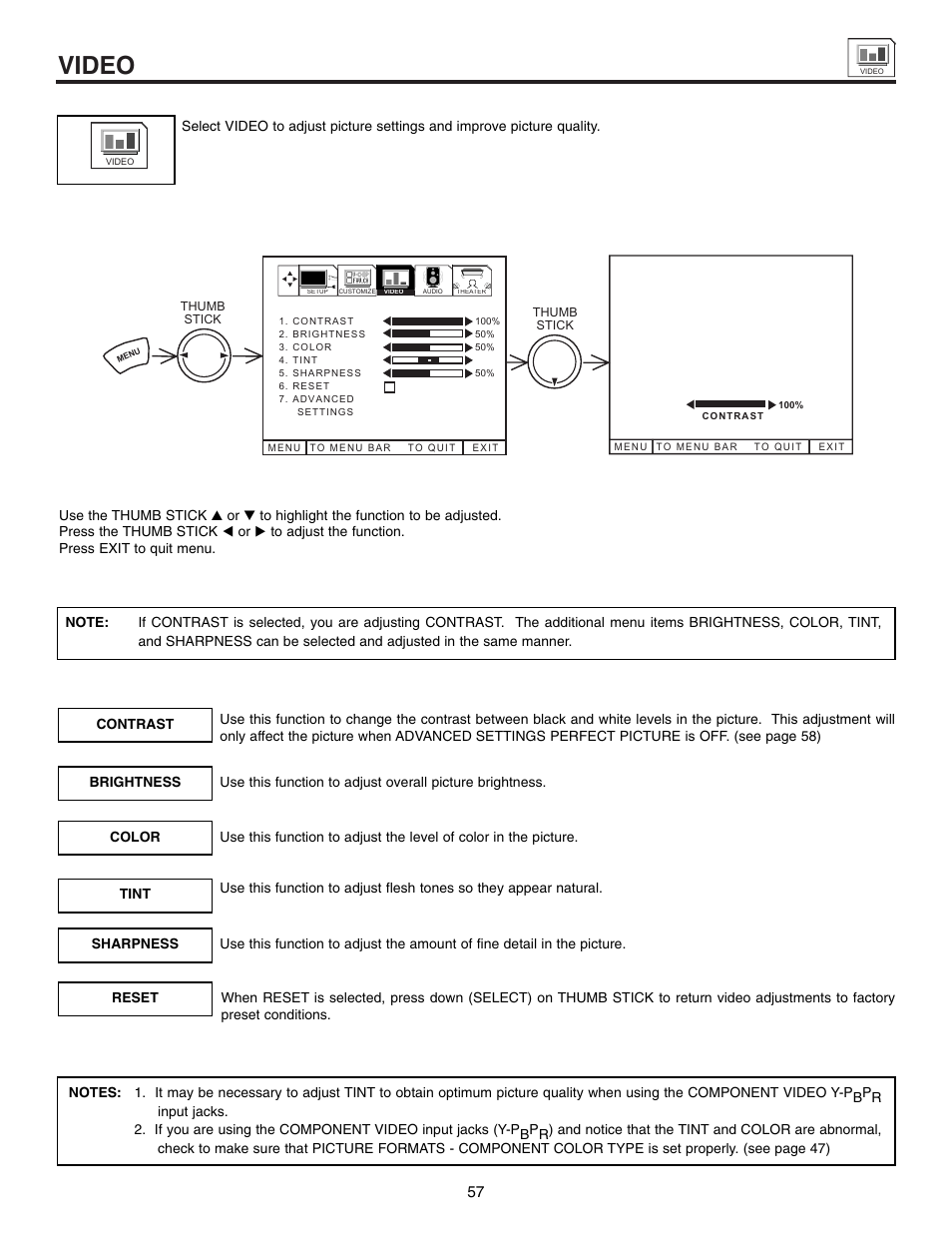 Video | Marantz DL5500 User Manual | Page 57 / 92