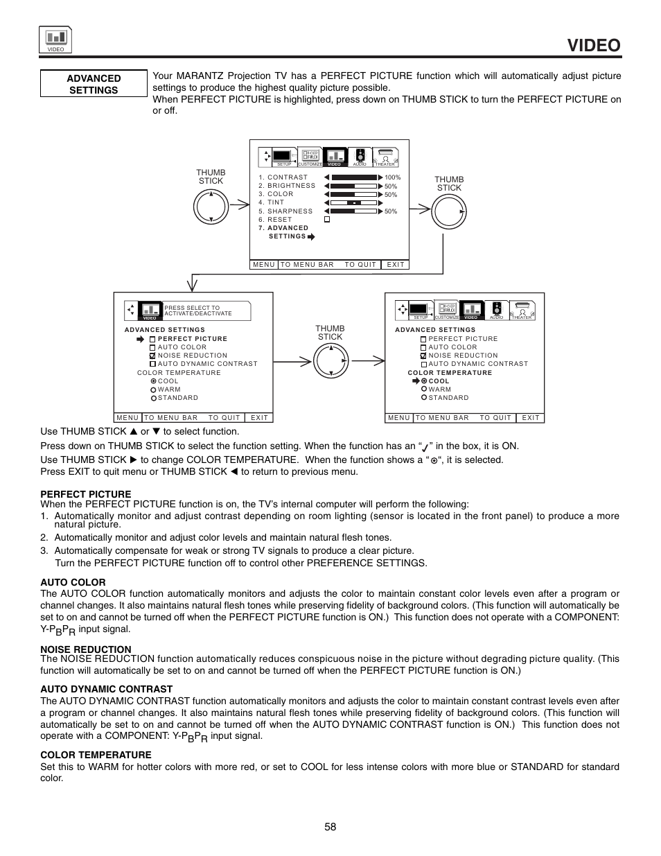 Video | Marantz DL5500 User Manual | Page 58 / 92