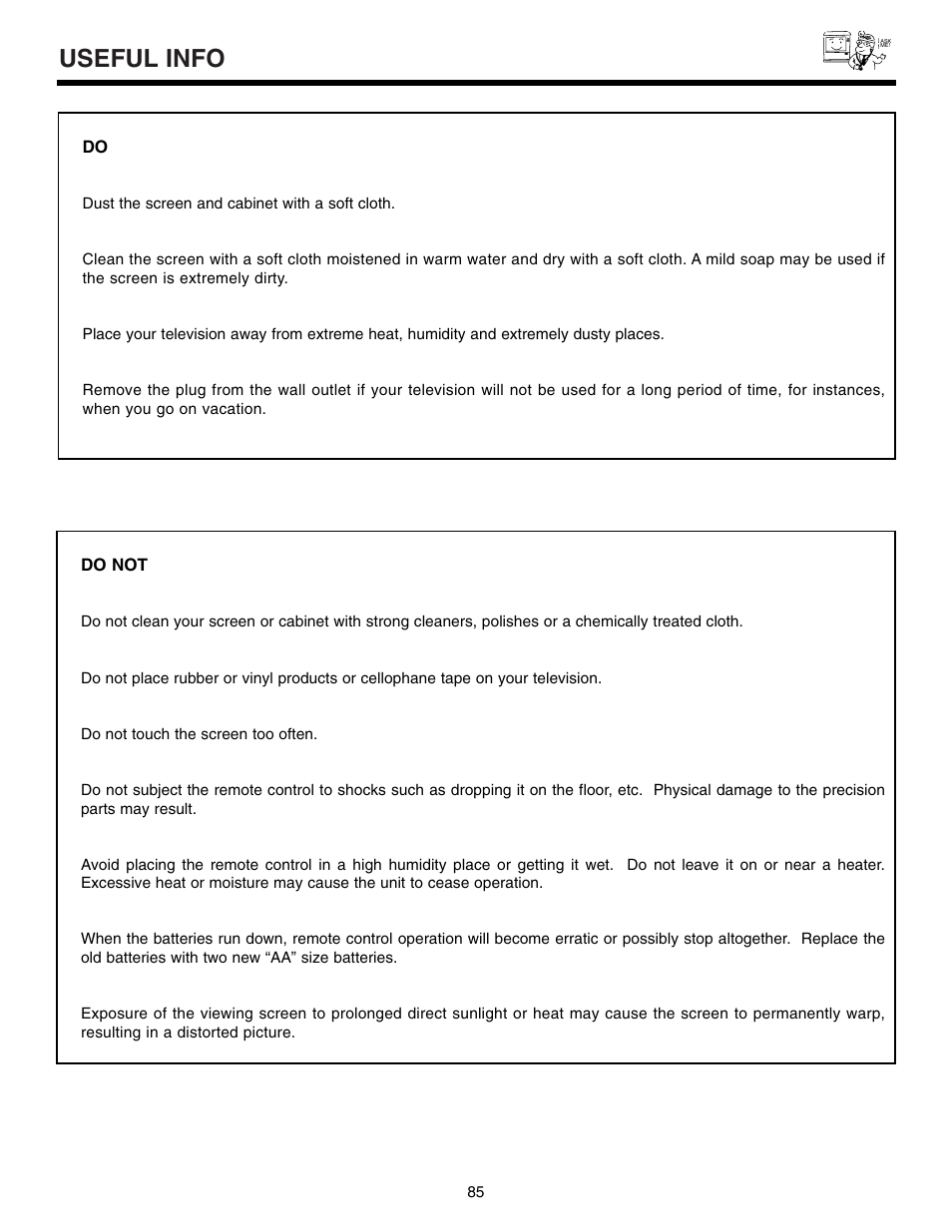 Useful info | Marantz DL5500 User Manual | Page 85 / 92