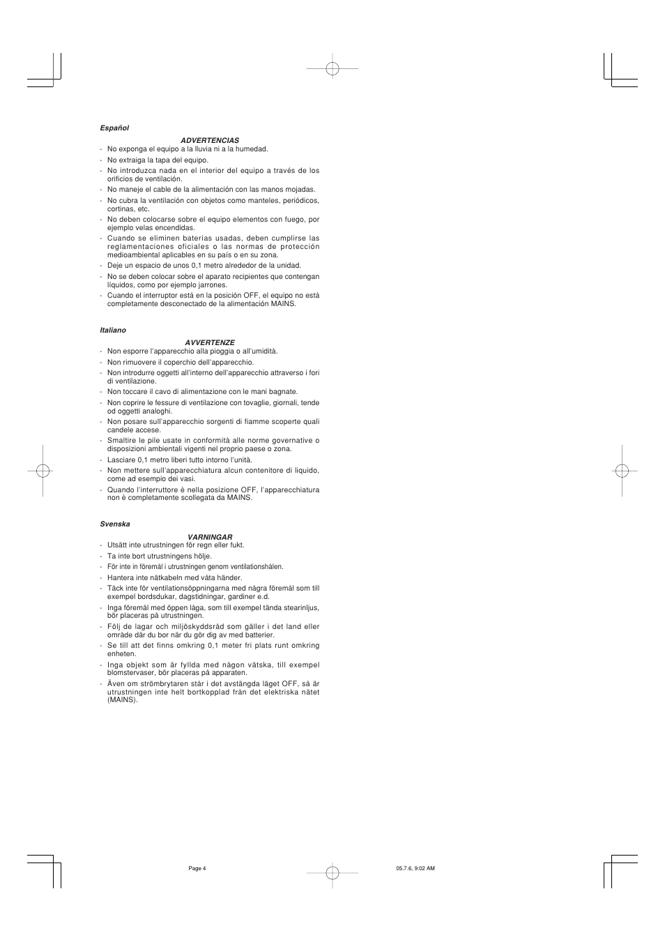 Marantz CD5001 User Manual | Page 4 / 33