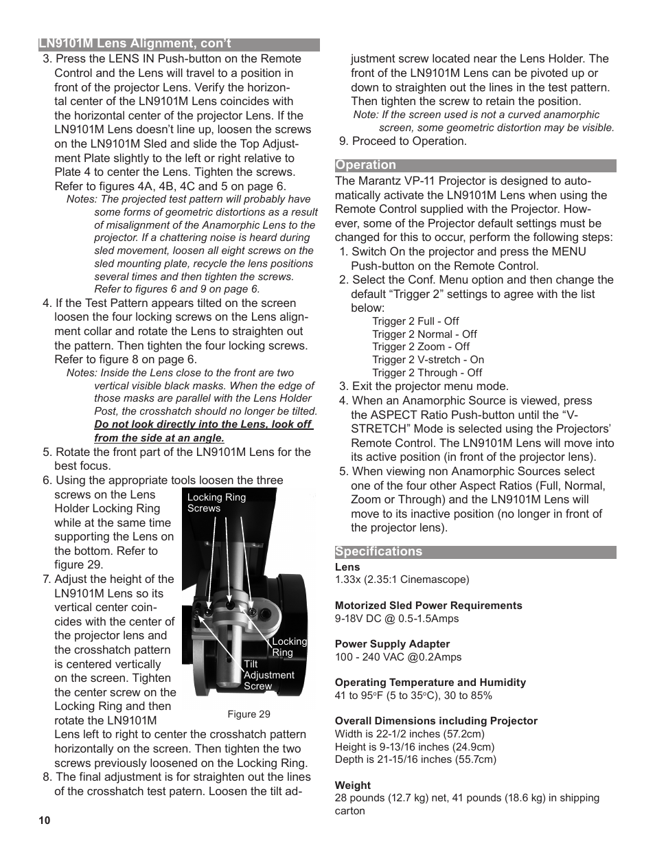 Marantz LN9101M User Manual | Page 10 / 12