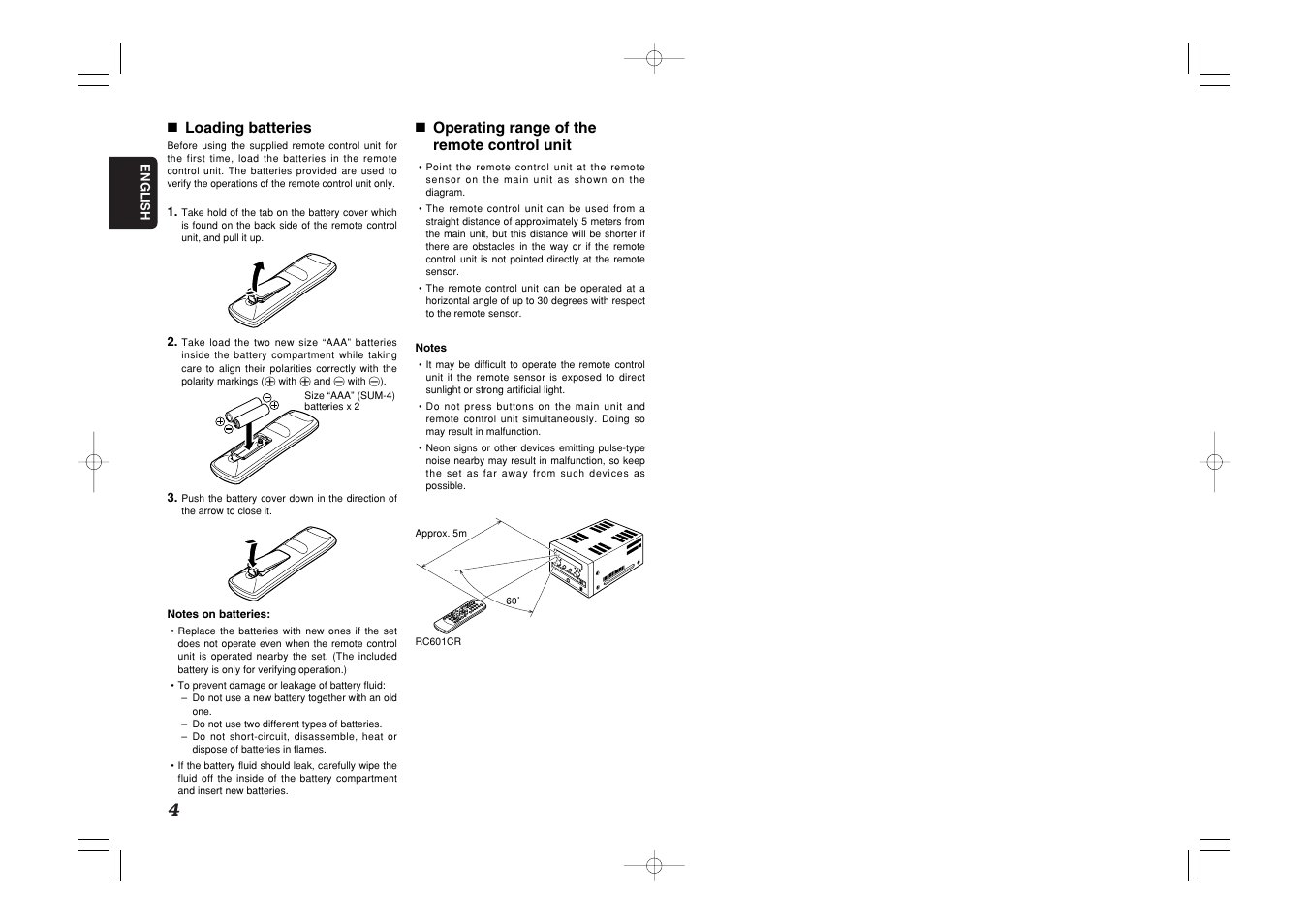 Marantz CR601 User Manual | Page 8 / 34