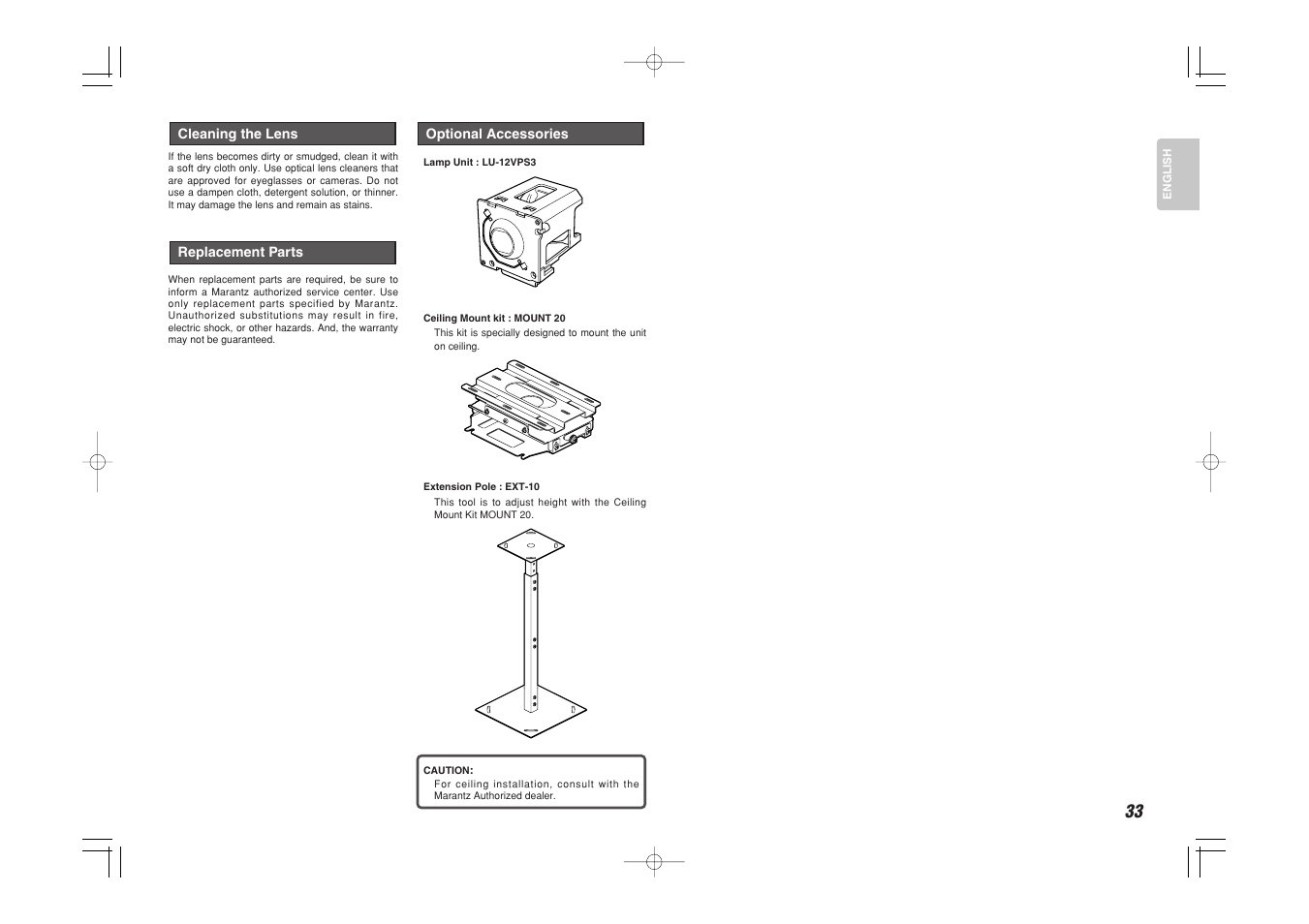 Marantz VP-15S1 User Manual | Page 41 / 47