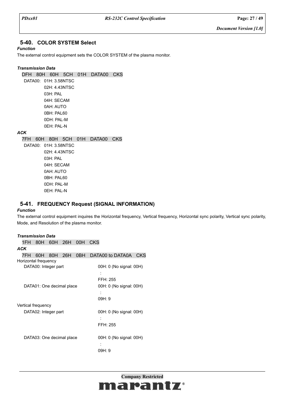 Marantz PDxx01 User Manual | Page 27 / 49