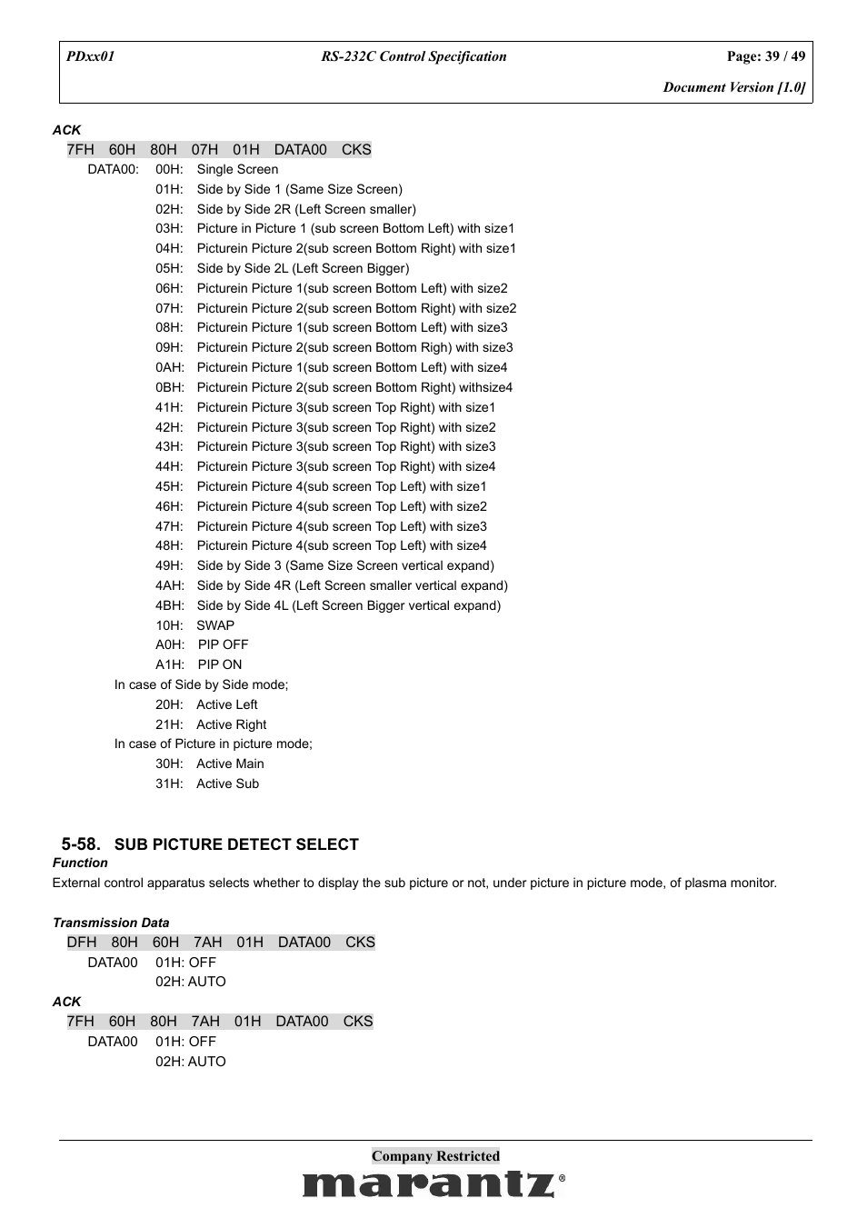 Marantz PDxx01 User Manual | Page 39 / 49