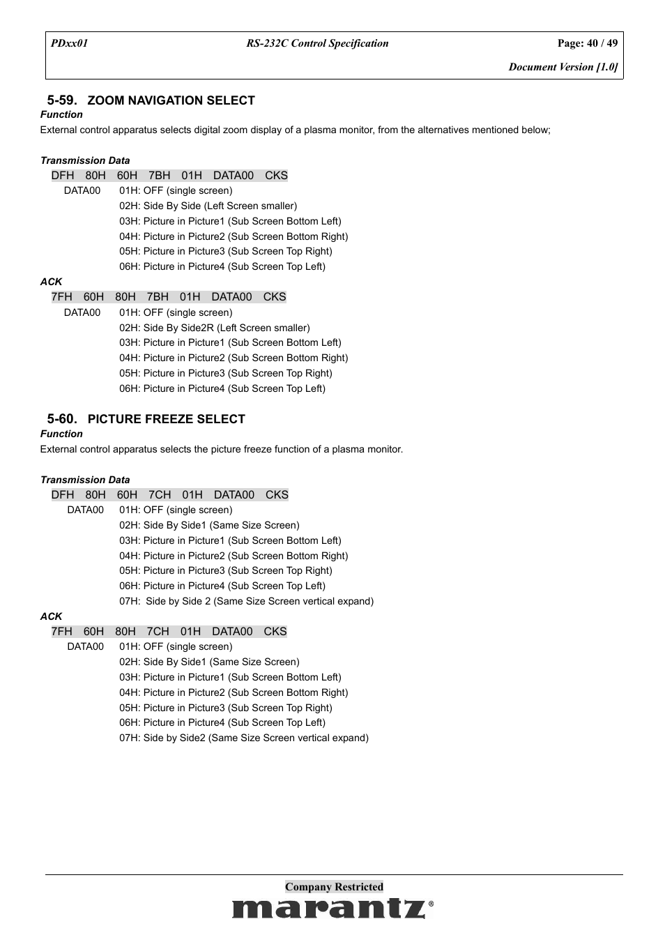 Marantz PDxx01 User Manual | Page 40 / 49