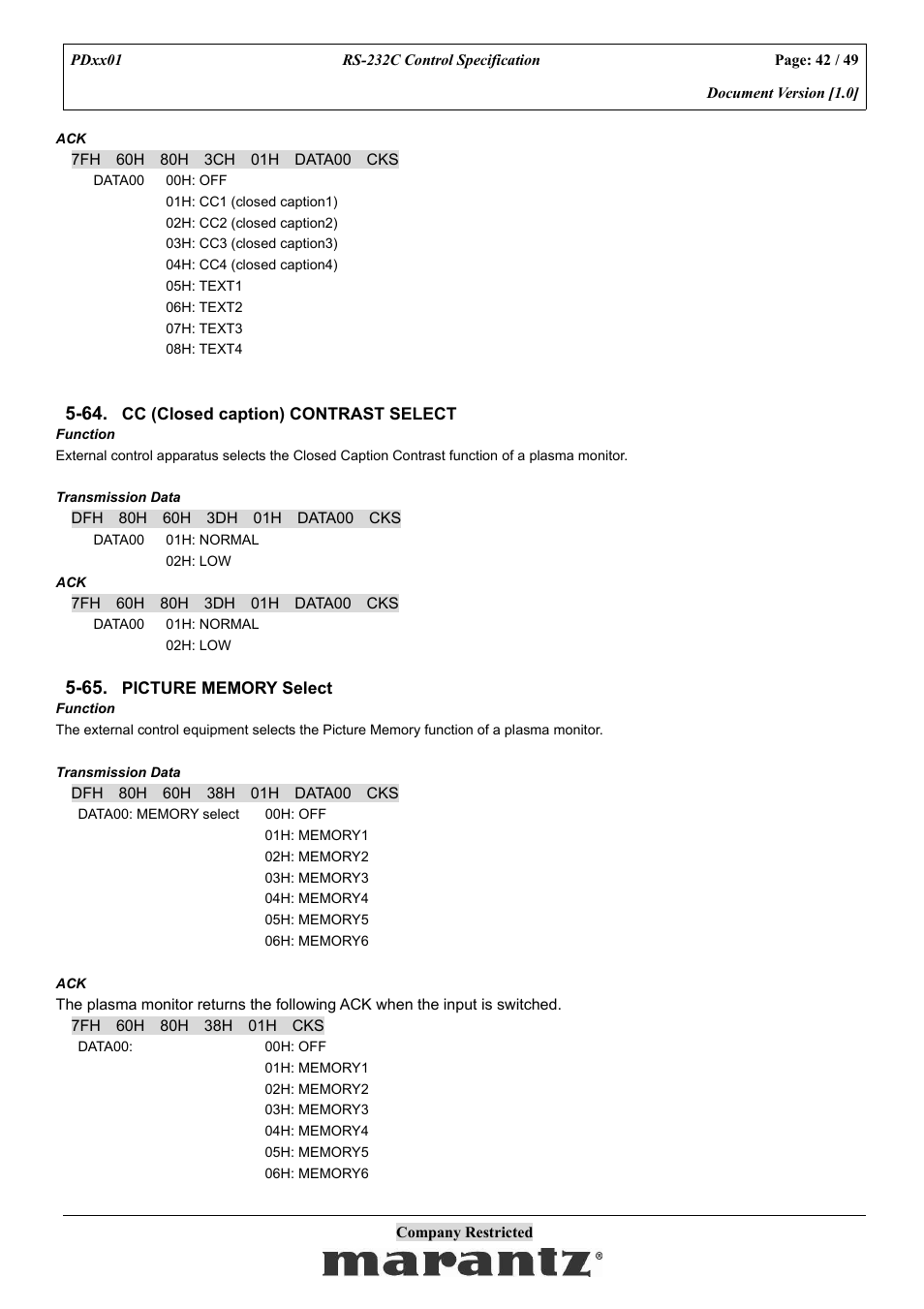 Marantz PDxx01 User Manual | Page 42 / 49