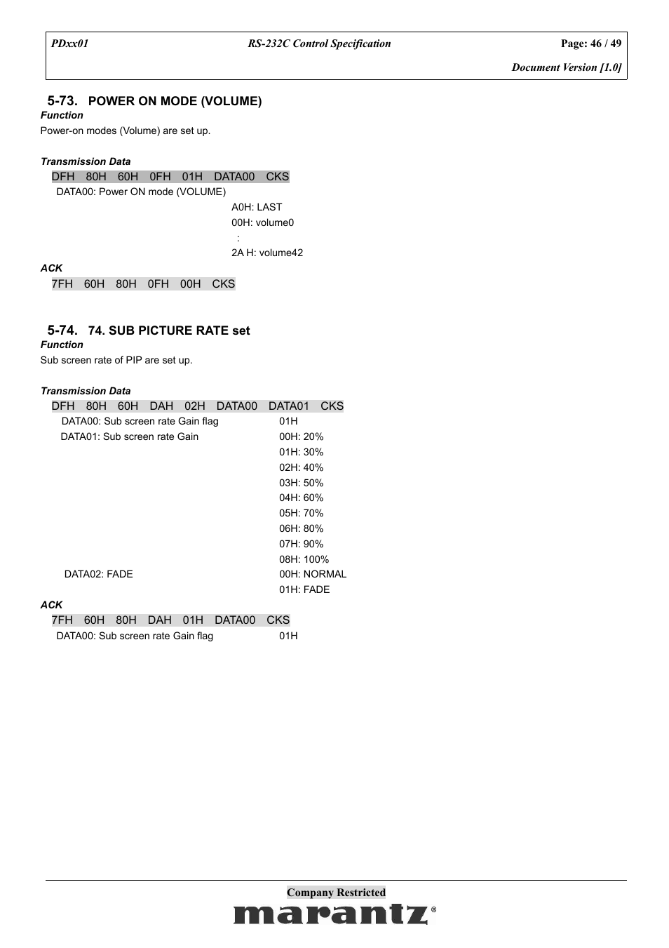 Marantz PDxx01 User Manual | Page 46 / 49