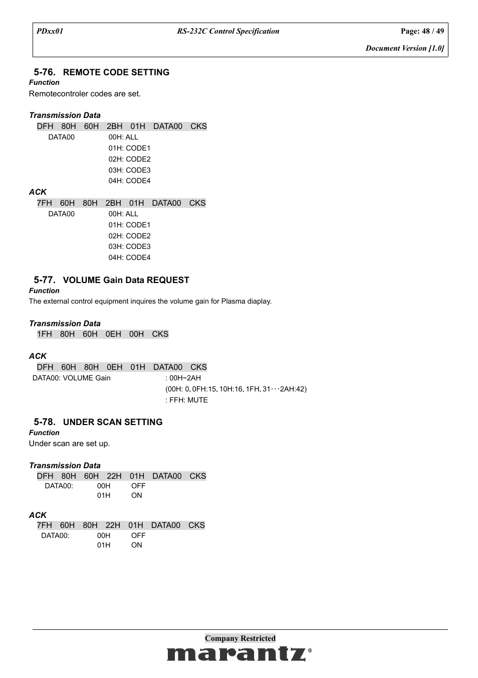 Marantz PDxx01 User Manual | Page 48 / 49