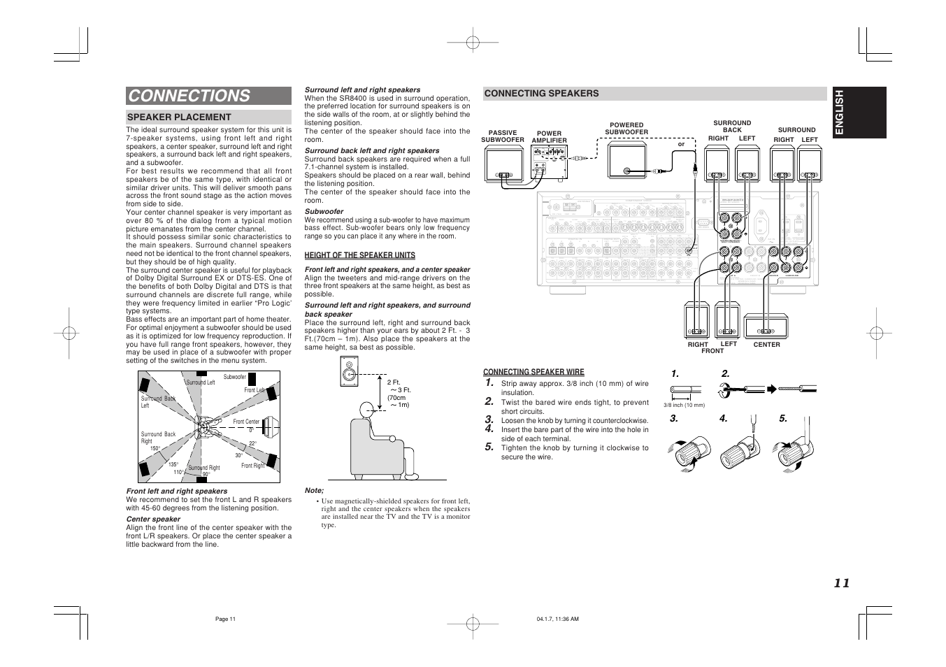 Connections | Marantz SR8400 User Manual | Page 14 / 52