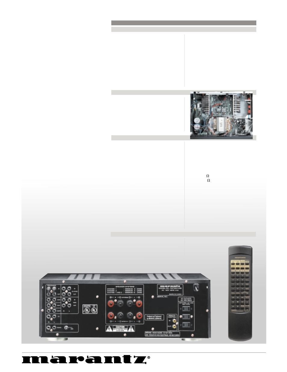 Pm7000 integrated stereo amplifier | Marantz PM7000 User Manual | Page 2 / 2