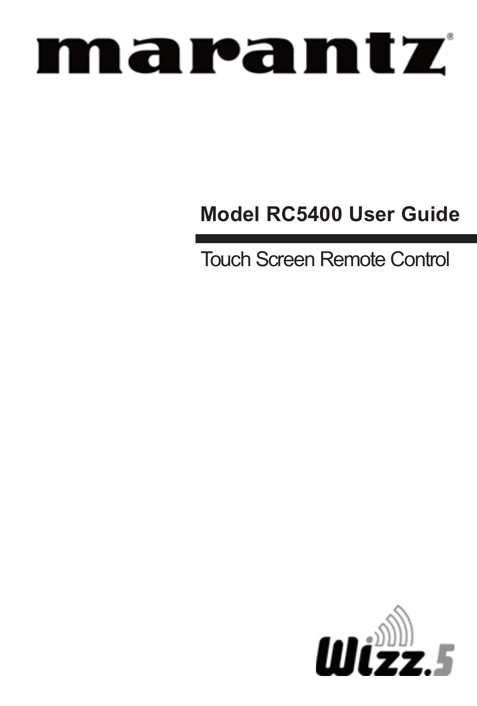 Marantz RC5400 User Manual | 68 pages