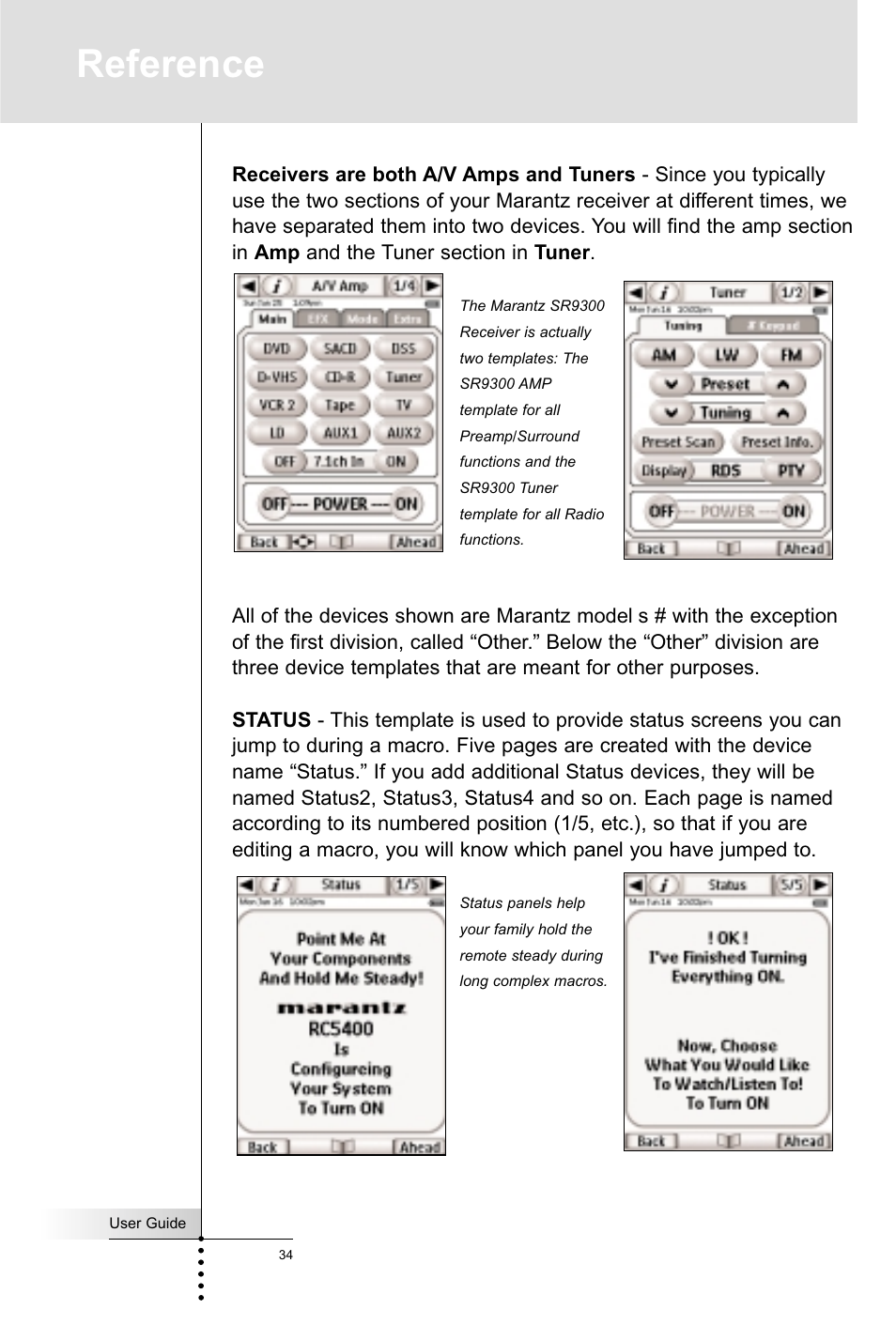 Reference | Marantz RC5400 User Manual | Page 38 / 68