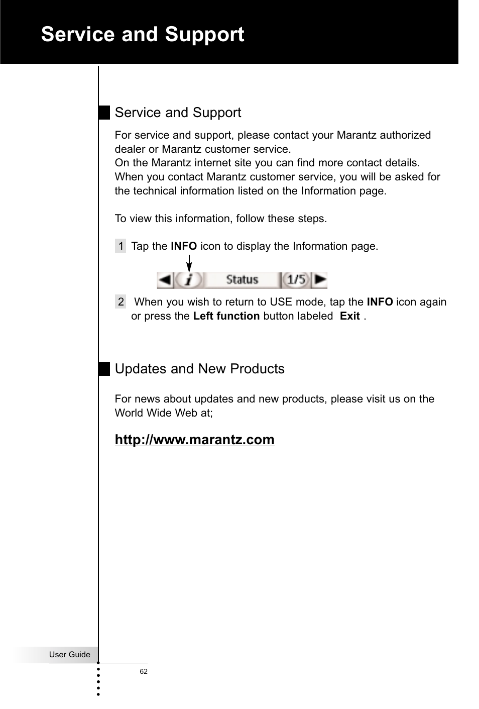 Service and support, Updates and new products | Marantz RC5400 User Manual | Page 66 / 68