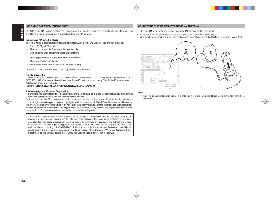 Model no. sr5002, Model no. sr5002 flasher flasher in in, Nter center | Marantz SR4002/SR5002 User Manual | Page 27 / 60