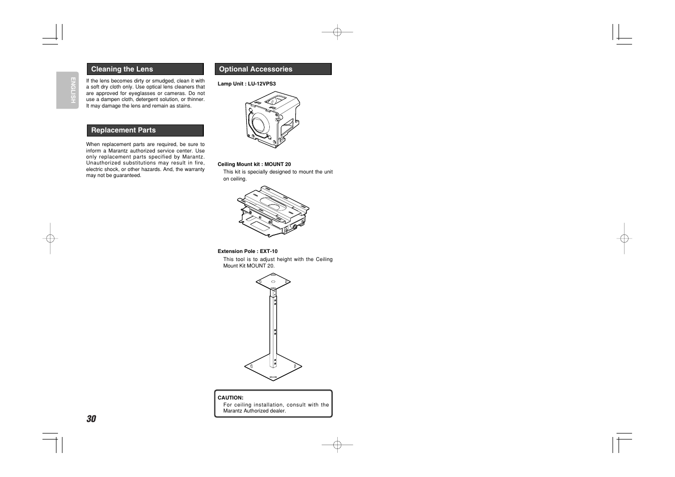 Marantz VP-11S1 User Manual | Page 38 / 43