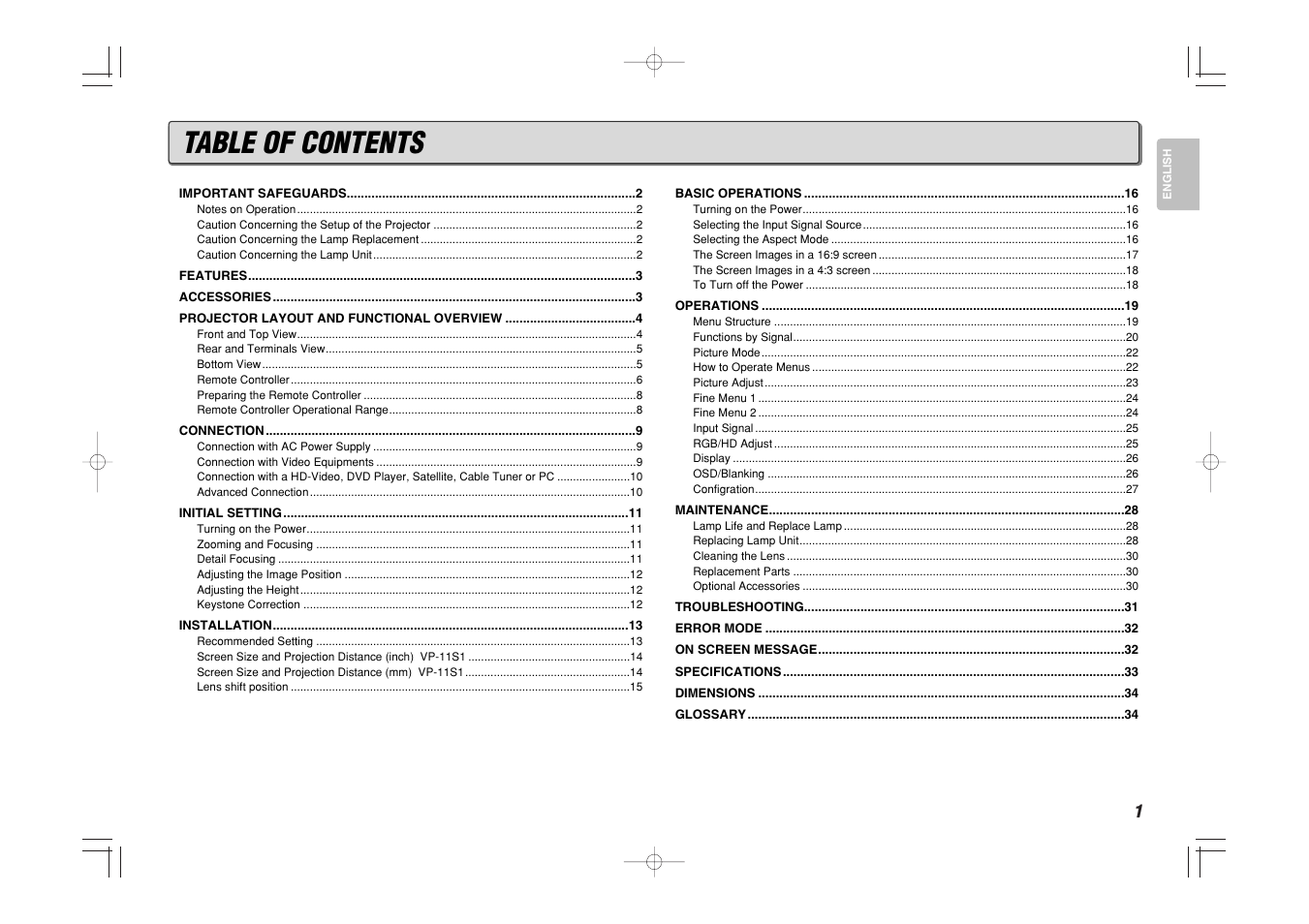 Marantz VP-11S1 User Manual | Page 9 / 43