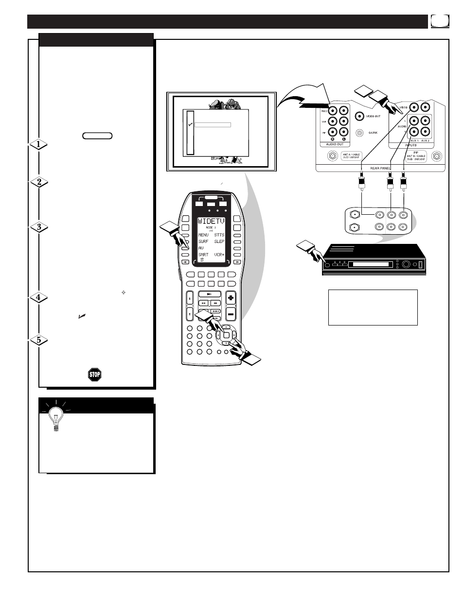 Sing the, Udio, Ideo | Nput, Acks, Mart | Marantz PV6080 User Manual | Page 33 / 53