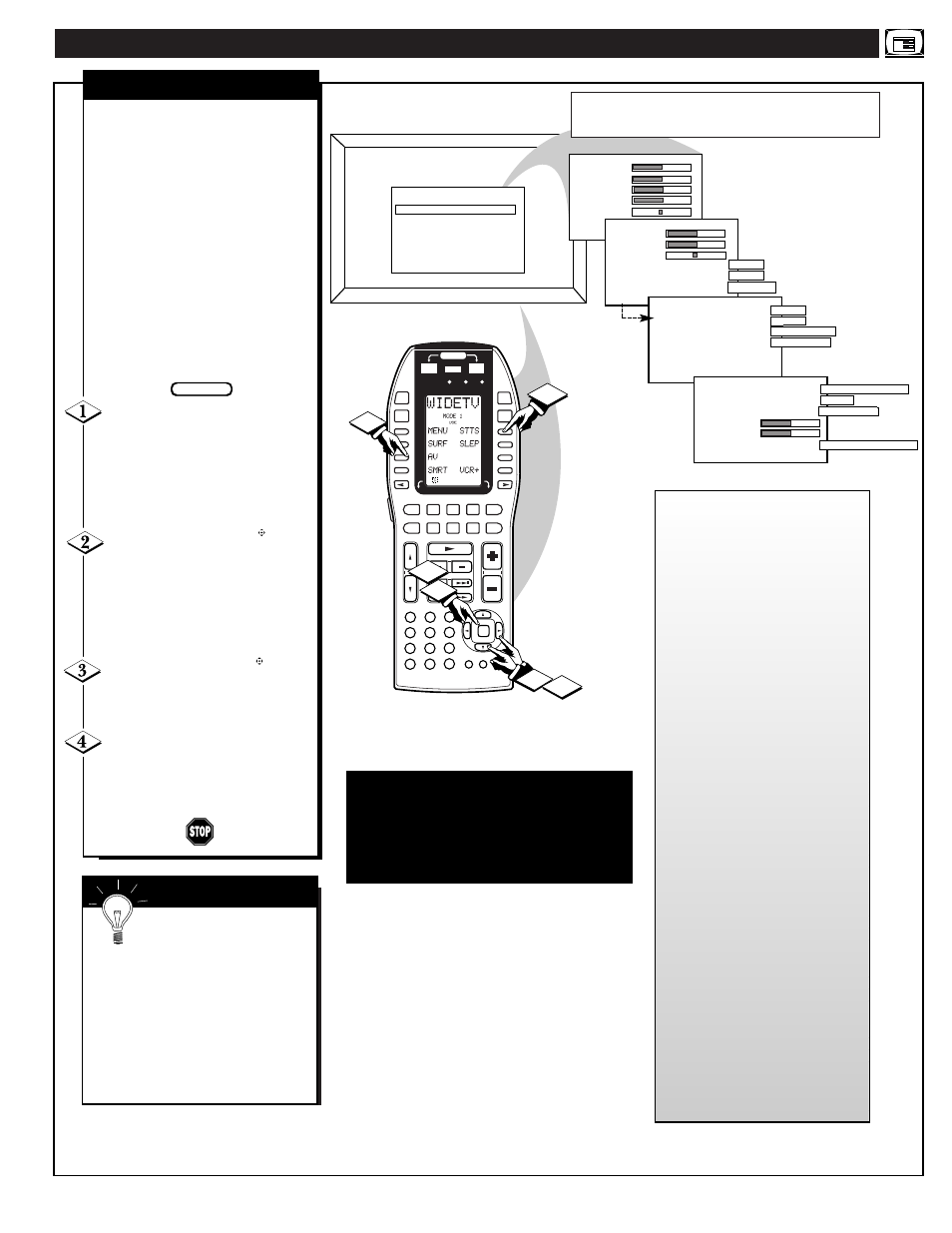 Onitor, Eatures, Ontrols | Monitor menu controls, Mart | Marantz PV6080 User Manual | Page 39 / 53