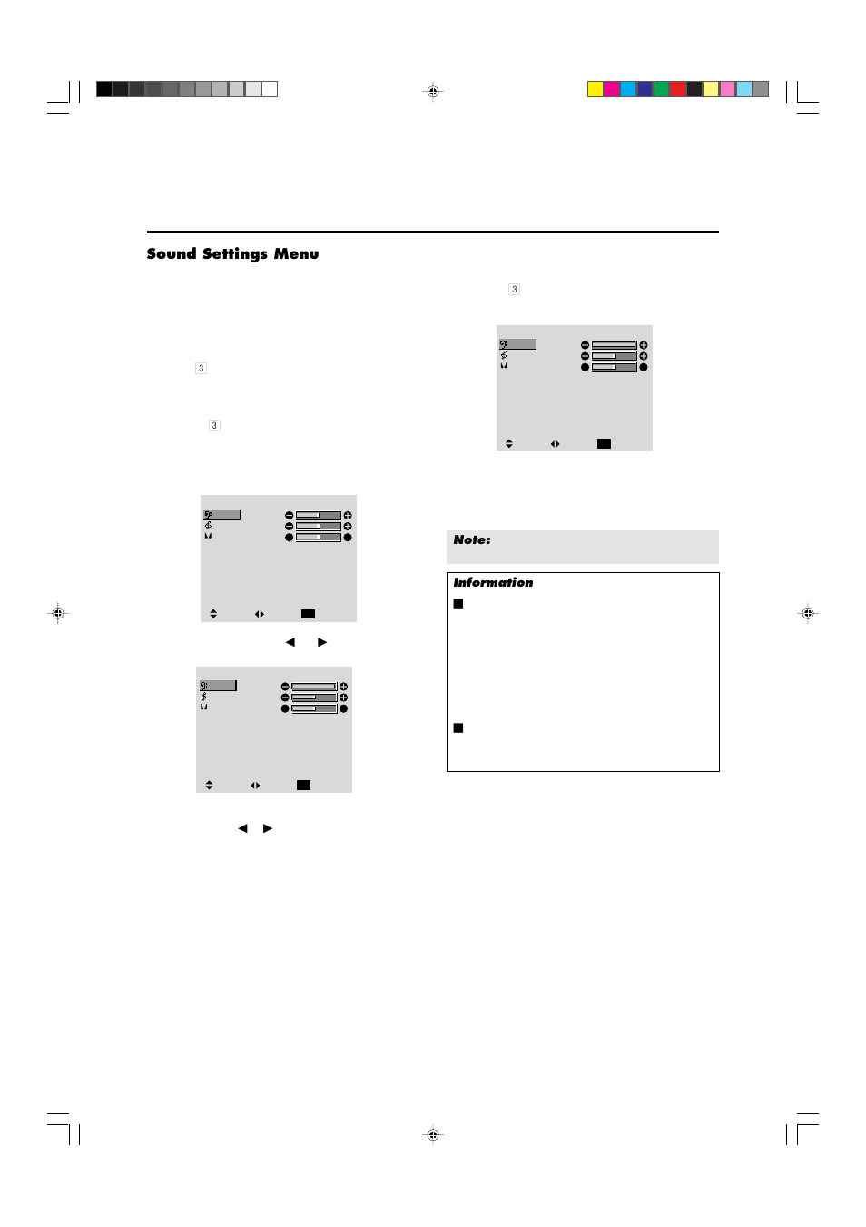 Sound settings menu | Marantz PD4292D User Manual | Page 42 / 67