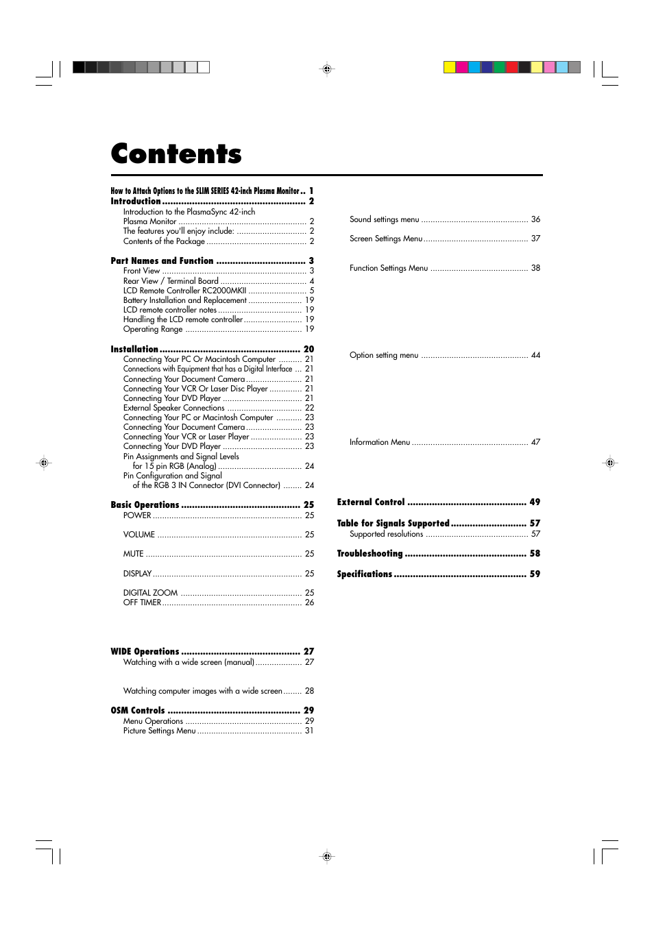 Marantz PD4292D User Manual | Page 6 / 67