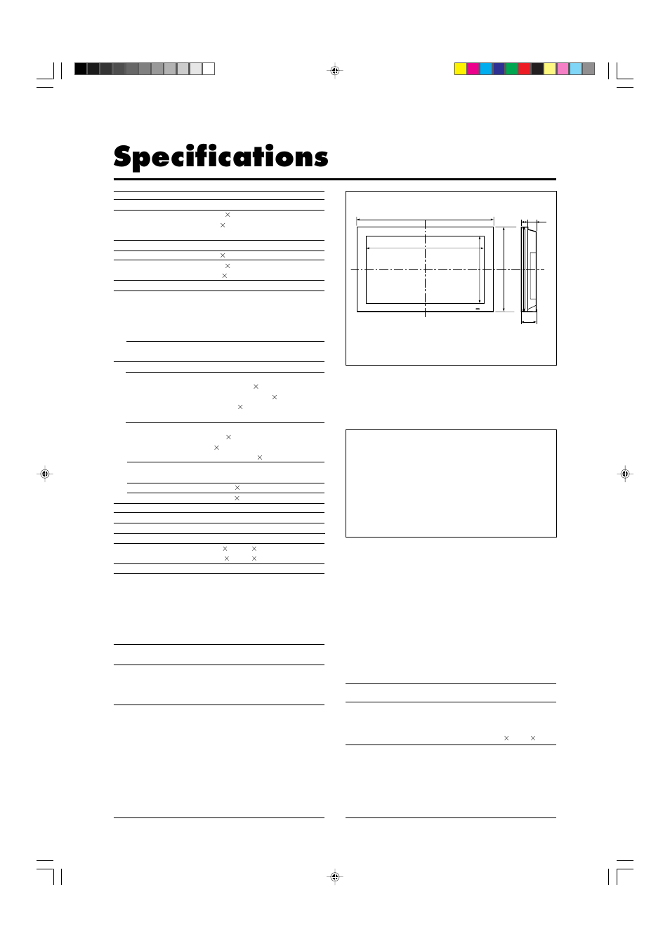 Specifications | Marantz PD4292D User Manual | Page 65 / 67