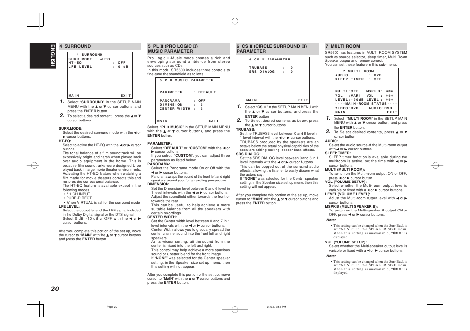 Marantz SR5600 User Manual | Page 24 / 42