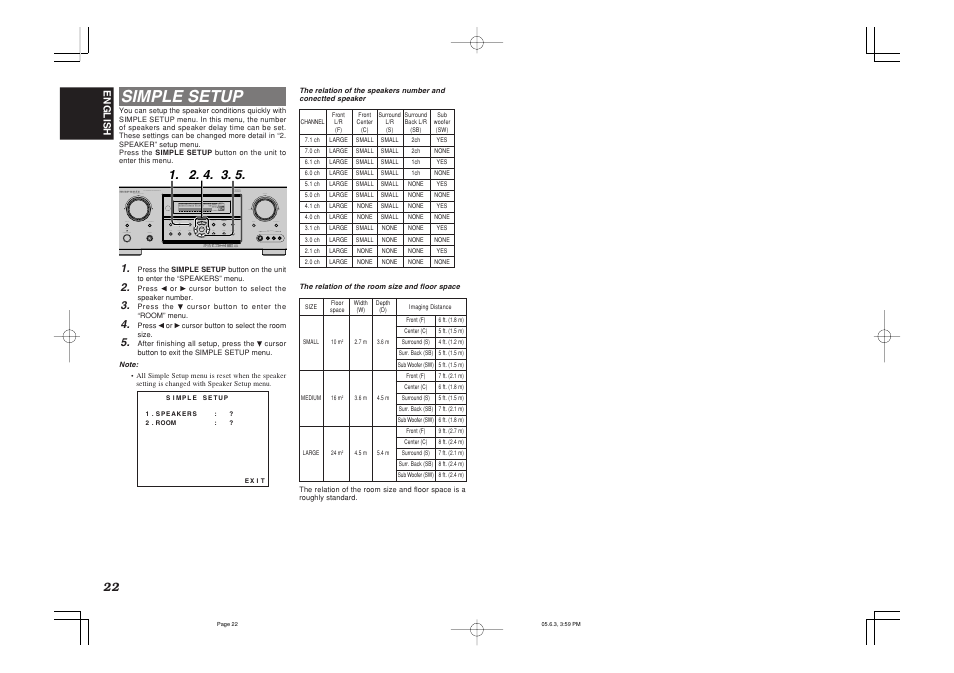 Simple setup | Marantz SR5600 User Manual | Page 26 / 42